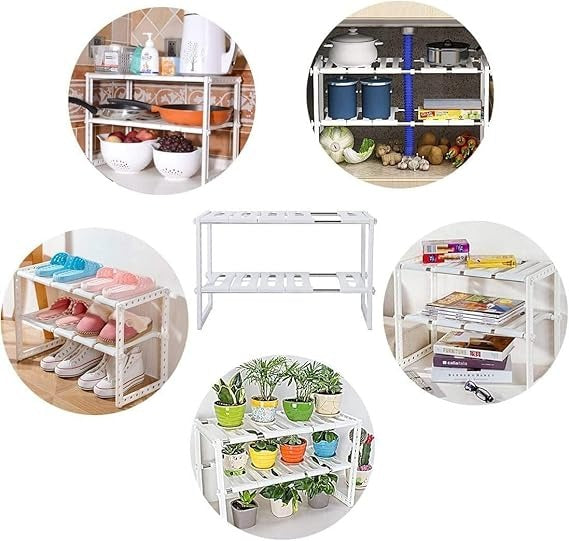 Expandable Under Sink Storage 2 Tiers