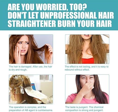 Home Hair Straightening Cream for Smooth Silky Hair