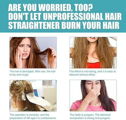 Home Hair Straightening Cream for Smooth Silky Hair