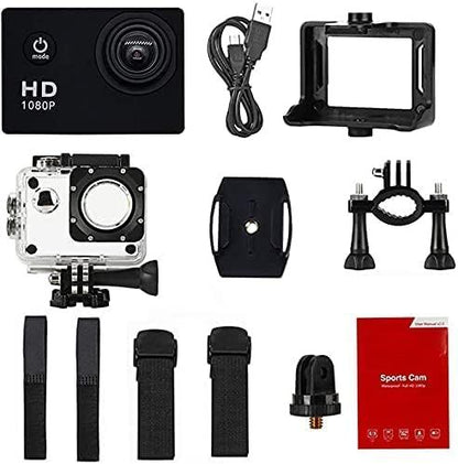 Action camera full HD 1080p waterproof WiFi for sports and travel