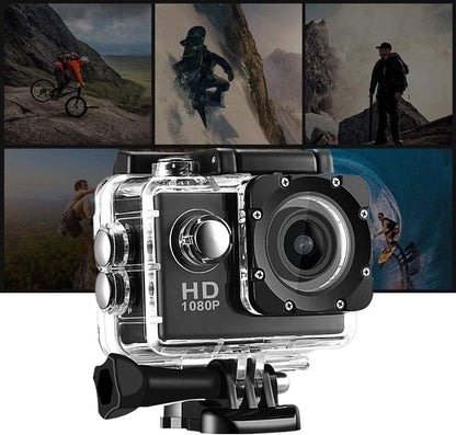Action camera full HD 1080p waterproof WiFi for sports and travel