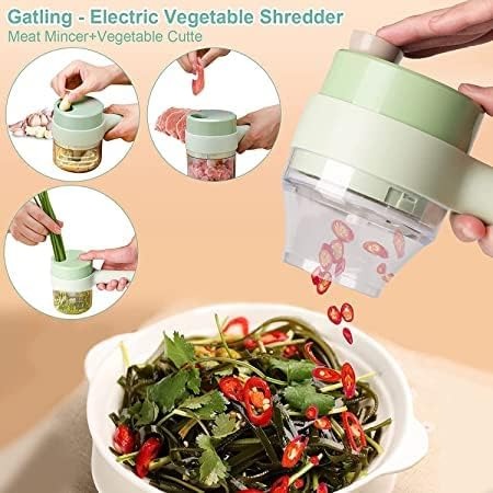 Multipurpose 4 in 1 Handheld Electric Vegetable Cutter