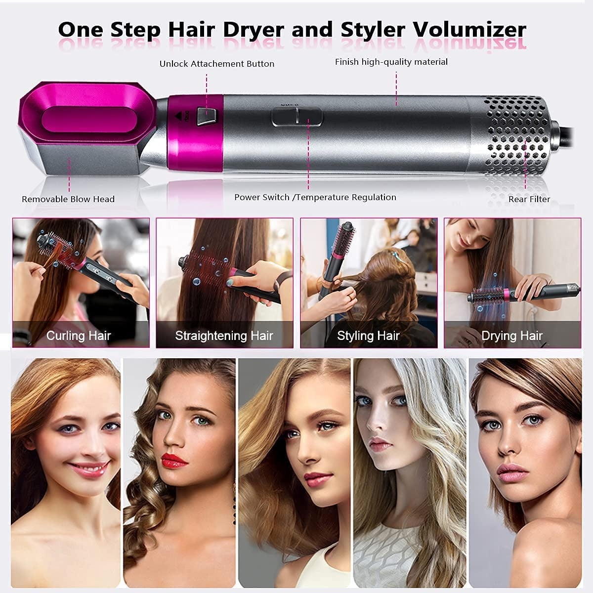 5 In 1 Hot Hair Styling Brush